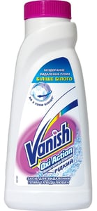 Vanish Oxi action crystal white tečni odstranjivač fleka 450ml