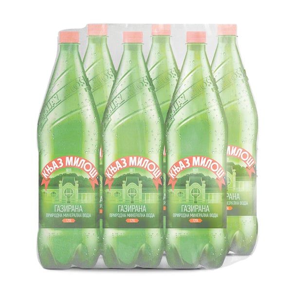 Knjaz Milos Gazirana voda 1.75lx6-paket