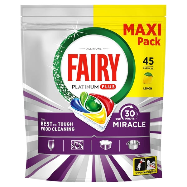 Fairy Tablete Platinum Plus 30min miracle lemon 74kom
