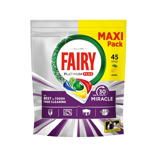 Fairy Tablete Platinum Plus 30min miracle lemon 45kom