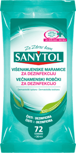 Sanytol Vlažne maramice za dezinfekciju 72kom