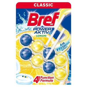 Bref WC osveživač Power aktiv lemon 2x50g