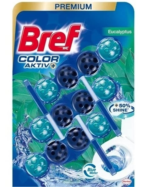 Bref WC osveživač Color aktiv Eucalyptus 3x50g