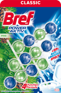 Bref WC osveživač Power aktiv pine 3x50g