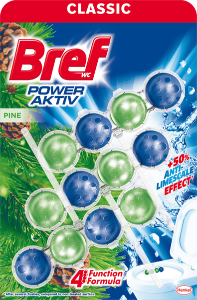 Bref WC osveživač Power aktiv pine 3x50g