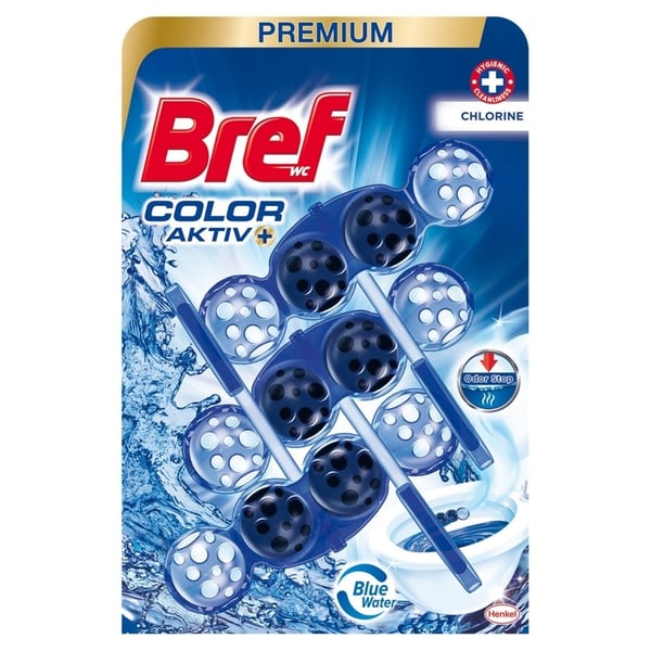 Bref WC osveživač Color aktiv Chlorine 3x50g