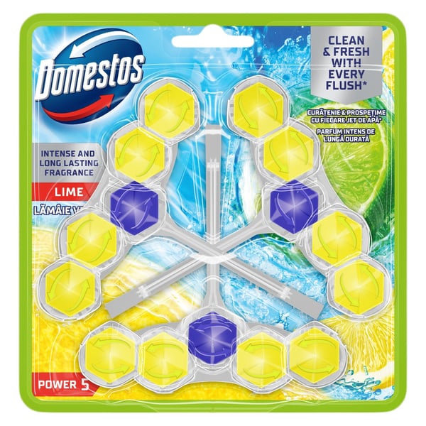 Domestos WC osveživač power 5 lime 3x55g