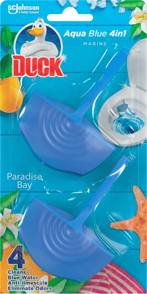 Duck WC osveživač Aqua blue 4in1 paradise bay 2x40g