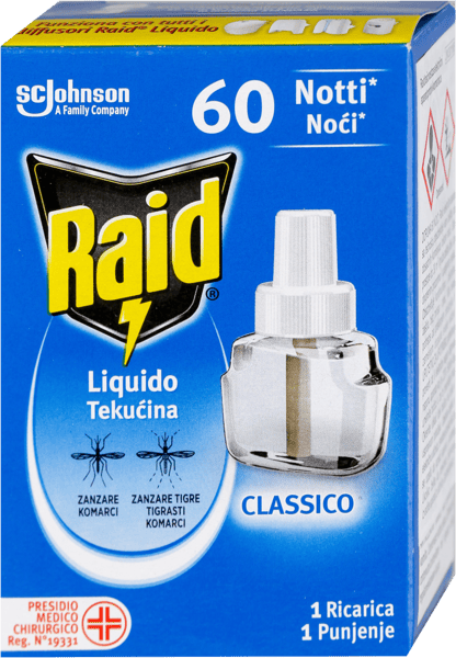 Raid Tečnost za aparat protiv komaraca 60 noći 42ml
