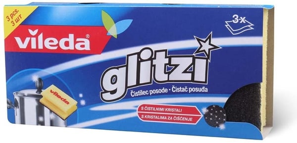 Vileda Sunđer glitzi crystal 3kom