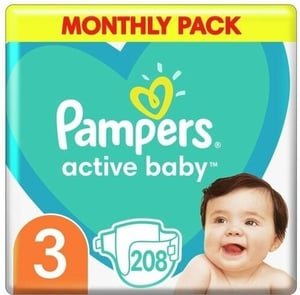Pampers Pelene monthly pack MSB 3 208kom