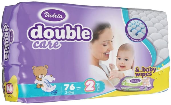 Violeta pelene double care JP 2 mini 76kom