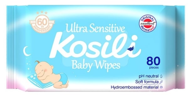 Kosili Vlažne maramice plave 80kom