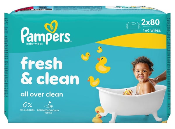 Pampers Vlažne maramice fresh clean 2x80kom