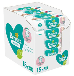 Pampers Vlažne maramice Sensitive 15x80kom