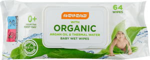 Nevena Vlažne maramice baby organic argan oil & thermal water 64g