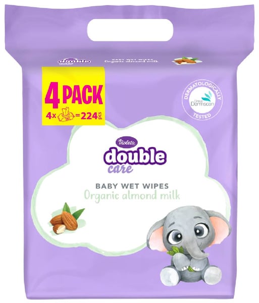 Violeta Vlažne maramice baby badem 4x56kom