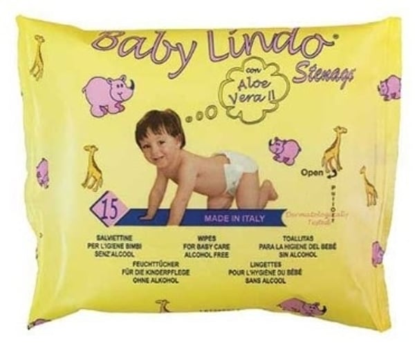 Baby Lindo Vlažne maramice aloe vera 15kom