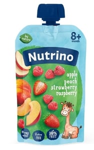Nutrino voćni pire jabuka breskva jagoda malina 100g