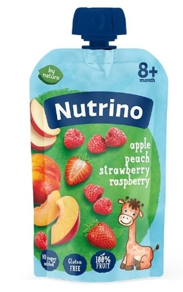 Nutrino voćni pire jabuka breskva jagoda malina 100g