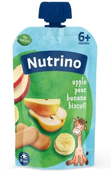 Nutrino voćni pire jabuka kruška banana keks 100g
