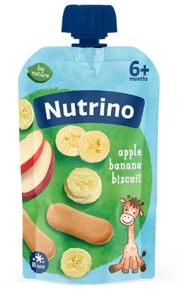 Nutrino voćni pire jabuka banana keks 100g
