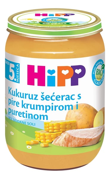 Hipp kašica kukuruz pire krompir ćuretina 190g