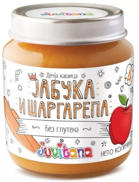 Juvitana kašica jabuka šargarepa 128g
