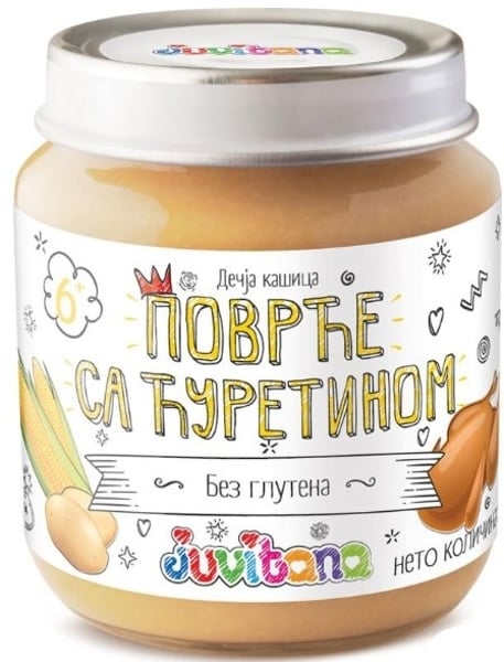 Juvitana kašica povrće ćuretina 128g