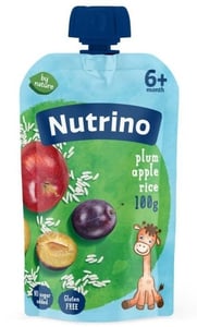 Nutrino voćni pire jabuka šljiva pirinač 100g