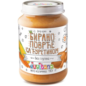 Juvitana kašica birano povrće ćuretina 190g