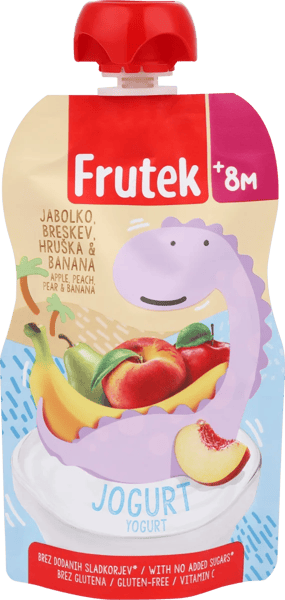 Frutek pouch jabuka breskva jogurt 100g