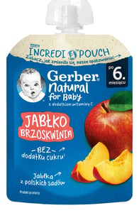 Gerber voćni pire jabuka i breskva 80g