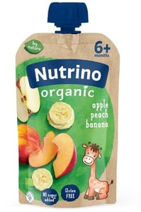 Nutrino Organic voćni pire jabuka breskva banana 100g