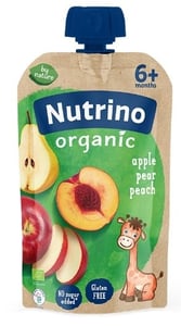 Nutrino Organic voćni pire jabuka kruška breskva 100g