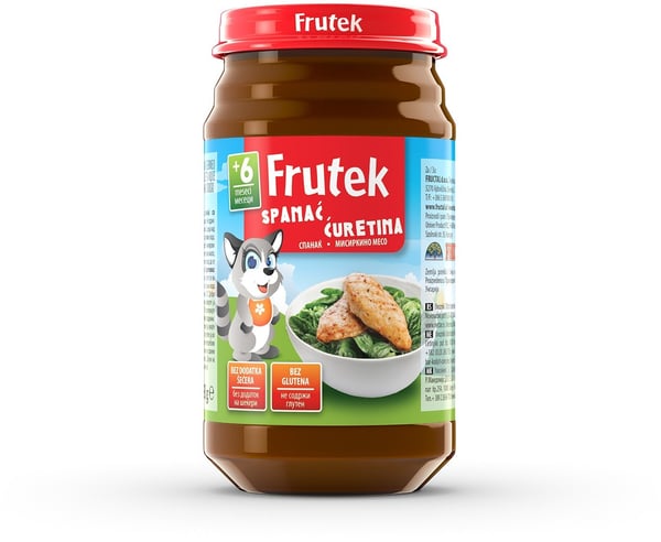 Frutek kašica spanać ćuretina 190g