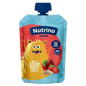 Nutrino Junior voćni pire jabuka jagoda žitarice vanila 180g