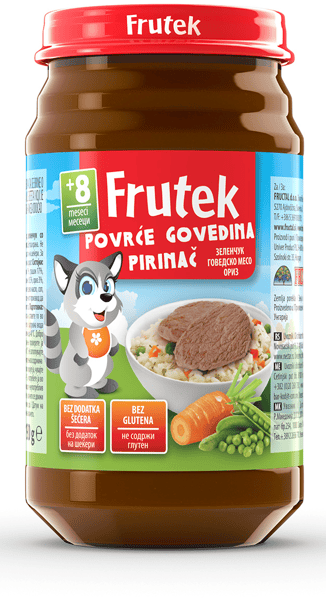 Frutek kašica povreće govedina pirinač 190g
