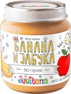 Juvitana Kašica Banana jabuka 128g