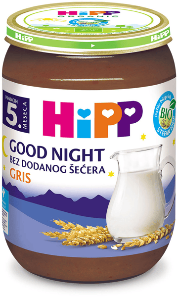 Hipp Kašica laku noć pšenični griz 190g