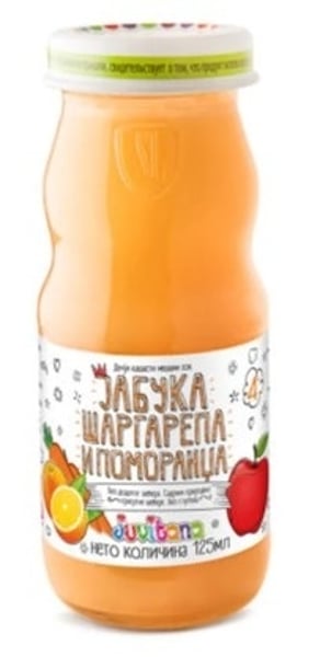 Juvitana Dečiji sok jabuka šargarepa pomorandža 125ml