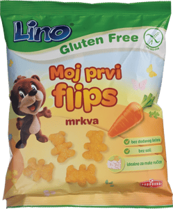 Lino moj prvi flips za decu šargarepa 35g