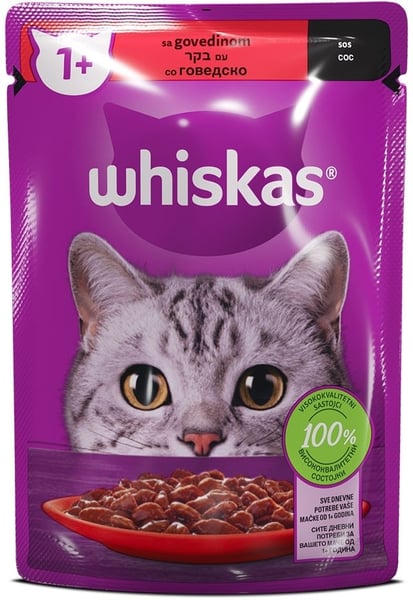 Whiskas Adult hrana za mačke govedina 85g