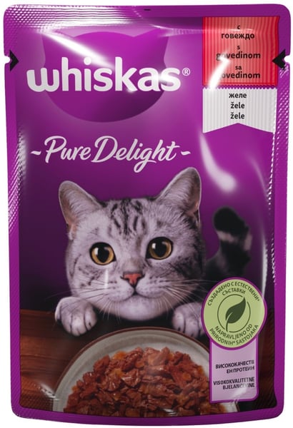 Whiskas Pure delight adult hrana za mačke govedina 85g