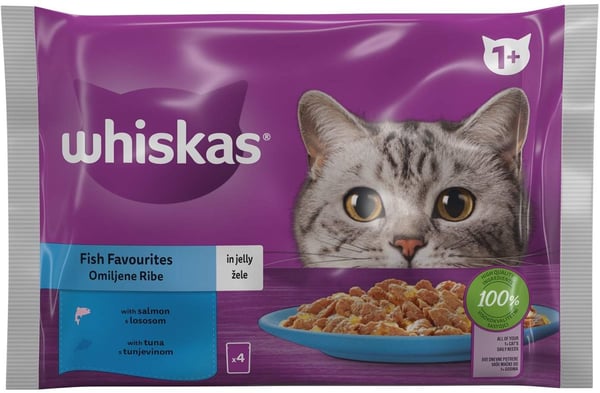 Whiskas Adult hrana za mačke riba 4x85g