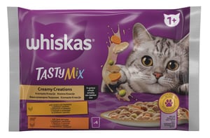 Whiskas Tasty mix hrana za mačke meso u kremastom sosu 4x85g