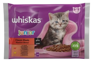 Whiskas Junior hrana za mačke izbor mesa 4x85g