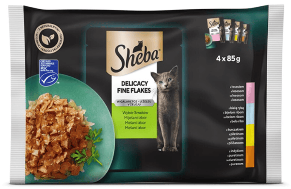Sheba Delikatesse mokra hrana za mačke 4x85g