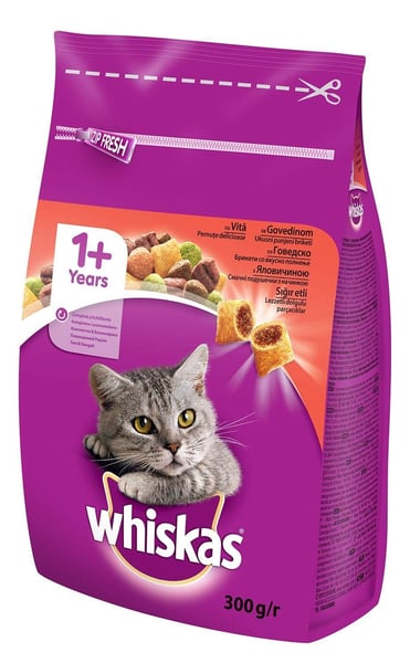 Whiskas Adult briketi za mačke govedina 300g