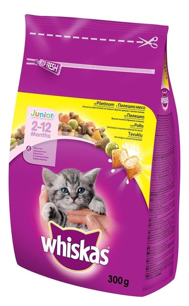 Whiskas Junior briketi za mačke piletina 300g